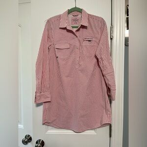 Vineyard Vines Red and White Striped Swim Coverup size 8